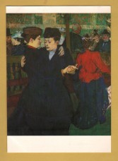 `Moulin Rouge,1892 by Henri Raymond de Toulouse-Lautrec` - Postally Unused - CTK Postcard.