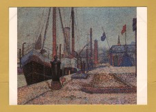 `Harbour at Honfleur,1886 by Georges Seurat` - Postally Unused - CTK Postcard.