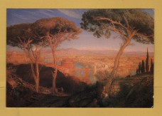 `The Golden City: Rome From Janiculum by Samuel Palmer` - Postally Unused (although message written to rear) - National Gallery of Victoria Postcard.
