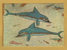 `Heraklion Museum - The Dolphins Fresco from Knossos (1600 B.C)` - Postally Unused - Hannibal Postcard.