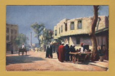 `Picturesque Egypt - `Street Scene, Near Pompey`s Pillar, Alexandria` - Oilette - 7203` - Postally Unused - Raphael Tuck & Sons Postcard.