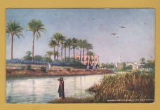 `Picturesque Egypt - `Mahmoudieh Canal, Near Alexandria` - Oilette - 7203` - Postally Unused - Raphael Tuck & Sons Postcard.
