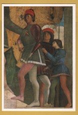 `Camera degli Sposi - The Court of Gonzaga (detail) by Andrea Mantegna` - Postally Unused - Electa Postcard.