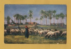 `Picturesque Egypt - `Bedouin Shepherds, near Cairo` - Oilette - 7202` - Postally Unused - Raphael Tuck & Sons Postcard.