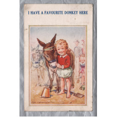 `I Have A Favourite Donkey Here` - Postally Used - Aberystwyth 5th August 1924 - Postmark - Bamford & Co. Postcard