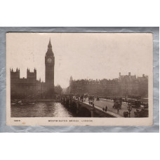 `Westminster Bridge. London` - Postally Used - London 26th January 1909 and Grimsby 27th January 1909 - Postmarks - WHS Postcard