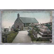 `St Tudnos, Church of Great Orme, Llandudno` - Postally Used - Llandudno 29th July 1905 Postmark - Bunneys Ltd Postcard