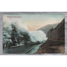 `Storm At Aberystwyth` - Postally Used - Aberystwyth 29th August 1904 Postmark - J.J Gibson Postcard