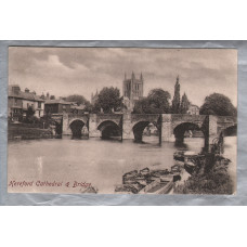 `Hereford Cathedral & Bridge.` - Postally Used - Hereford 17th July 1906 - Postmark - F.Frith & Co. Postcard