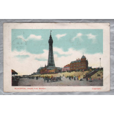 `Blackpool From the Beach` - Postally Used - Cleator 9th October 1905 Postmark 
