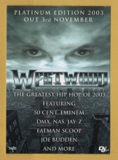 `WESTWOOD - The Greatest Hip Hop of 2003 - DVD` - Postally Unused - Boomerang Media Postcard.