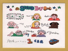 `Renault - Introducing the Seven Seater Grand Scenic` Fold Out Card - Postally Unused - Boomerang Media Postcard.