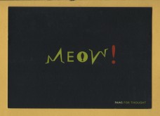 `MEOW!, Paws for Thought - One Eyed Cat - Truro` - Postally Unused - One Eyed Cat Postcard.