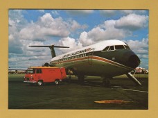 `Loading Mail onto a British Caledonian BAC 111 at Gatwick Airport - RCC3 1978 Reprint` - Postally Unused - Murray King Postcard.