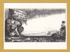 `1980 Stamp Collecting Magazine - Envelope Design Postcards - 7.Valentine`s of Dundee 1851 Envelope Design For The Anti-Slavery Campaign` - Postally Unused - Stamp Collecting Magazine Postcards.