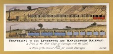 `Travelling on the Liverpool and Manchester Railway - NWPB Mail Transport (Fourth Reprint)` - Postally Used-1980 - Post Office Postcard.