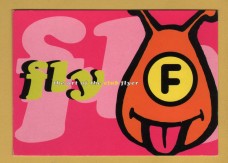 `FLY - The Art of the Club Flyer - Published by Thames & Hudson` - Postally Unused - Boomerang Media Postcard.