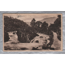 `Trossachs - Falls of Leny` - Postally Used - Edinburgh September 29 1918 Postmark - Valentine`s Postcard