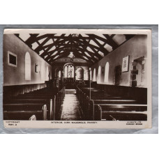 `Interior, Kirk Maughold, Ramsey` - Isle of Man - Postally Used - Brentwood 2nd February 1938 Essex - Lilywhite Postcard