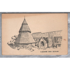 `S Augustine Church, Brookland` - Kent - Postally Unused - A.W Hodge Postcard - c1947