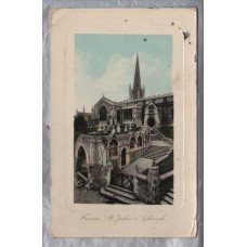 `Frome, St John`s Church` - Postally Used - August 8th Frome 1908 Postmark - Frith`s Postcard
