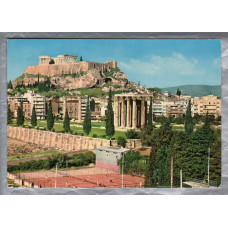 `Athens - View of the Temple of the Olympian Jupiter and Acropolis` - Postally Unused - Asimakopoulos Postcard 