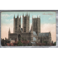 `Lincoln Cathedral` - Postally Unused - Valentine`s Produced Postcard