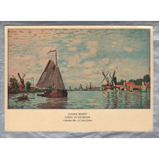 `Canal At Zaandam - Claude Monet` - Collection Mrs A.Lewis Spitzer - Postally Unused - Medici Society Postcard