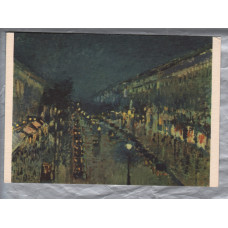 `Night Effect: Boulevard Montmartre 1897` - Pissarro - National Gallery - Postally Unused - Fernand Hazan Postcard