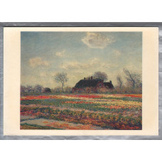 `Tulip Fields at Sassenheim, Near Haarlem, 1886 - Claude Monet 1840-1926` - Williamstown - Postally Unused - Institute Produced