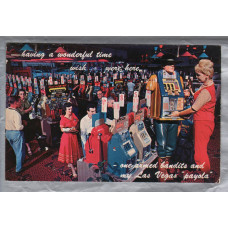 `Gambling Casino, Las Vegas, Nevada` - Postally Used - Las Vegas 8th November b1962 Nev Postmark - Western Resort Publications Postcard