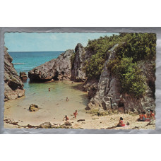 `Jobsons Cove, South Shore, Warwick, Bermuda` - Postally Used - Mangrove Bay 25th March 1968 Bermuda Postmark - Bermuda Drug Co. Postcard.