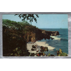 `Alligator Head Rock, Port Antorno, Jamaica` - Postally Used - Montego Bay 19th February 1959 Jamaica Postmark - Novelty Trading Co. Ltd Postcard