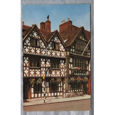 `Garrick Inn and Harvard House, Stratford upon Avon` - Postally Used - Stratford Upon Avon 20th April 1966 Postmark with Slogan - Unknown Producer