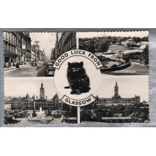 `Good Luck From Glasgow` - Postally Used - Glasgow 26th August 1965 Postmark - Valentine`s `Real Photo` Postcard
