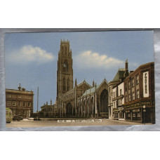 `St Botolph`s Church, Boston` - Postally Used - Boston 23rd May 1980 Lincolnshire Postmark also has partial Slogan - E.Frith & Co. Postcard
