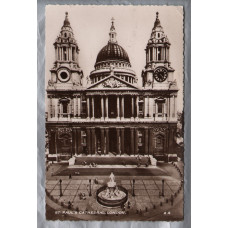 `St Paul`s Cathedral, London` - Postally Used - London 12th September 1960 Postmark also has Slogan - Real Photograph