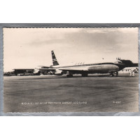 `B.O.A.C. 707 Jet At Prestwick Airport, Scotland` - Postally Unused - Velentine`s `Real Photo` Postcard 