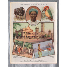 `The Federated Malay States - British Empire` - No.6 in a series of 12 - W.D & H.O Wills - Imperial Tobacco Company Limited Card