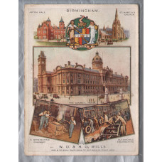 `Birmingham - Cities of Britain` - No.1 in a series of 12 - W.D & H.O Wills - Imperial Tobacco Company Limited Card