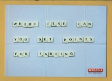 `Scrabble, Every Word Counts` - Postally Unused - Boomerang Media Postcard.