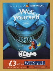 `Finding Nemo - Wet Yourself - W.H.Smith - 2003` - Postally Unused - Boomerang Media Postcard.