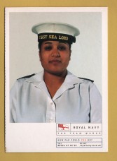 `Royal Navy, The Team Works - Naheed Tariq - Recruitment` Fold Out Card - Postally Unused - Boomerang Media Postcard.