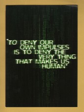 `To Deny Our Own Impulses Is To Deny The Very Thing That Makes Us Human - The Matrix` - Postally Unused - Boomerang Media Postcard.