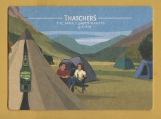 `Thatchers Cider Beer Mat` - Postally Unused - Thatchers Postcard.