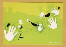 `Many Hands......Make Light Work` - Cliche Series - Postally Unused - Boomerang Media Postcard.
