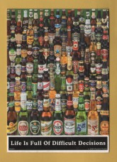 `PC0273 Beer (Difficult Decisions)` - 2004 - Postally Unused - Pyramid Posters Postcard.