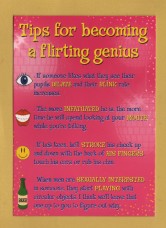`Tips for becoming a flirting genius` - Big Night Out!, Harper Collins - Postally Unused - Boomerang Media Postcard.