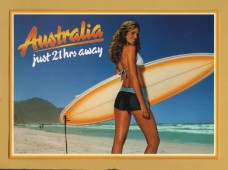 `Australia, Just 21hrs Away - Lynx, Now Lasts 24 Hours` - Postally Unused - Boomerang Media Postcard. `Australia, Just 21hrs Away - Lynx, Now Lasts 24 Hours` - Postally Unused - Boomerang Media Postcard.