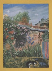 `The Garden Wall, Penwerris Terrace by Francis Hewlett` - Postally Unused - Francis Hewlett Postcard.